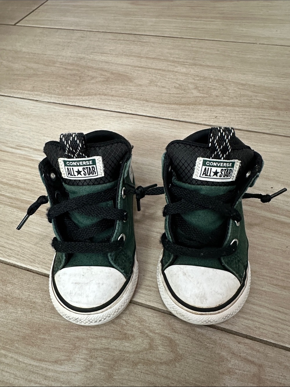 Converse Toddler Green & Black All Star High-Top Sneakers